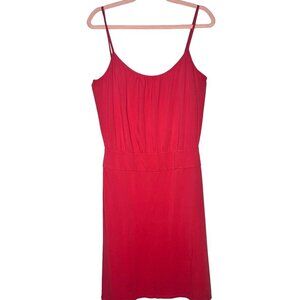 LOFT Midi Tank Dress Womens M Cotton Spandex Casual Relaxed Travel Comfy Bright